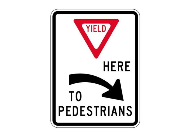 R15aR Yield To Pedestrians Right National Highway Products