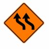 W24-1R(mod) Lane Shift Symbol