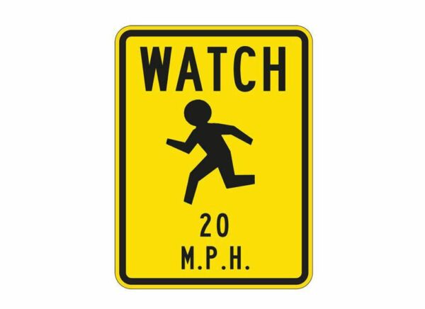 W9-14 Watch Children 20 MPH